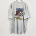 JERZEES　ジャージーズ　半袖バックプリントTシャツ　灰色　グレー　3XLサイズ