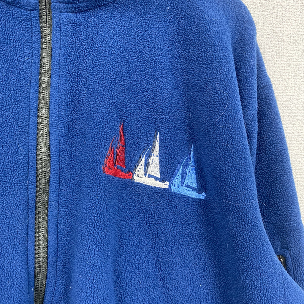 90s　crazy shirts　クレイジーシャツ　フリースジャケット/ボアジャケット　刺繍ロゴ　青　ブルー　XLサイズ