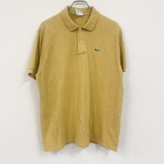 LACOSTE　ラコステ　半袖ポロシャツ　刺繍ロゴ　ワンポイント　黄色　イエロー　6サイズ