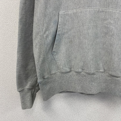 Champion　チャンピオン　リバースウィーブ　スウェットパーカー/フーディー　刺繡ロゴ　霜降りグレー　Mサイズ
