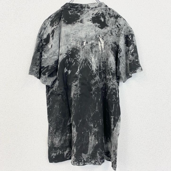 古着 used　半袖プリントTシャツ　クルーネック　レトロデザイン　グランジ　モスキートヘッド　黒　ブラック　Ｌサイズ