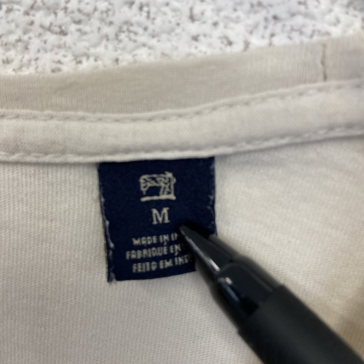 古着 used　SCOTCH&SODA　半袖プリントTシャツ　記号　クルーネック　カジュアルデザイン　白　レトロ　Mサイズ
