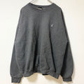 古着 used　STARTER　スターター　長袖刺繍ワンポイントロゴスウェット　クルーネックトレーナー　グレー　XLサイズ