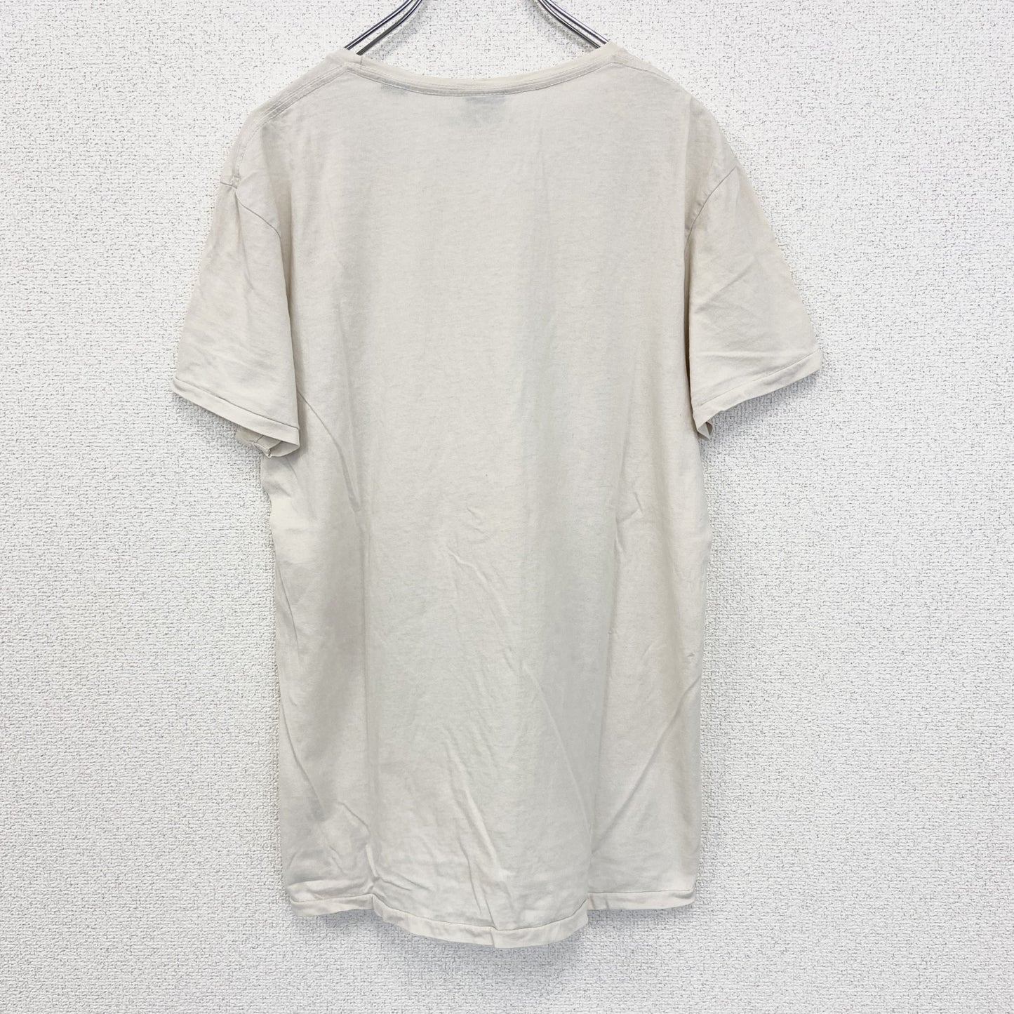 古着 used　SCOTCH&SODA　半袖プリントTシャツ　記号　クルーネック　カジュアルデザイン　白　レトロ　Mサイズ