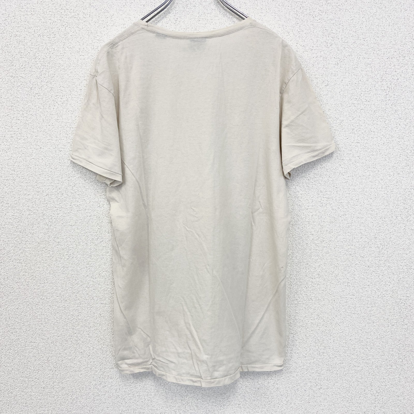 古着 used　SCOTCH&SODA　半袖プリントTシャツ　記号　クルーネック　カジュアルデザイン　白　レトロ　Mサイズ