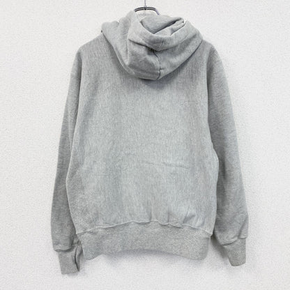 Champion　チャンピオン　リバースウィーブ　スウェットパーカー/フーディー　刺繡ロゴ　霜降りグレー　Mサイズ