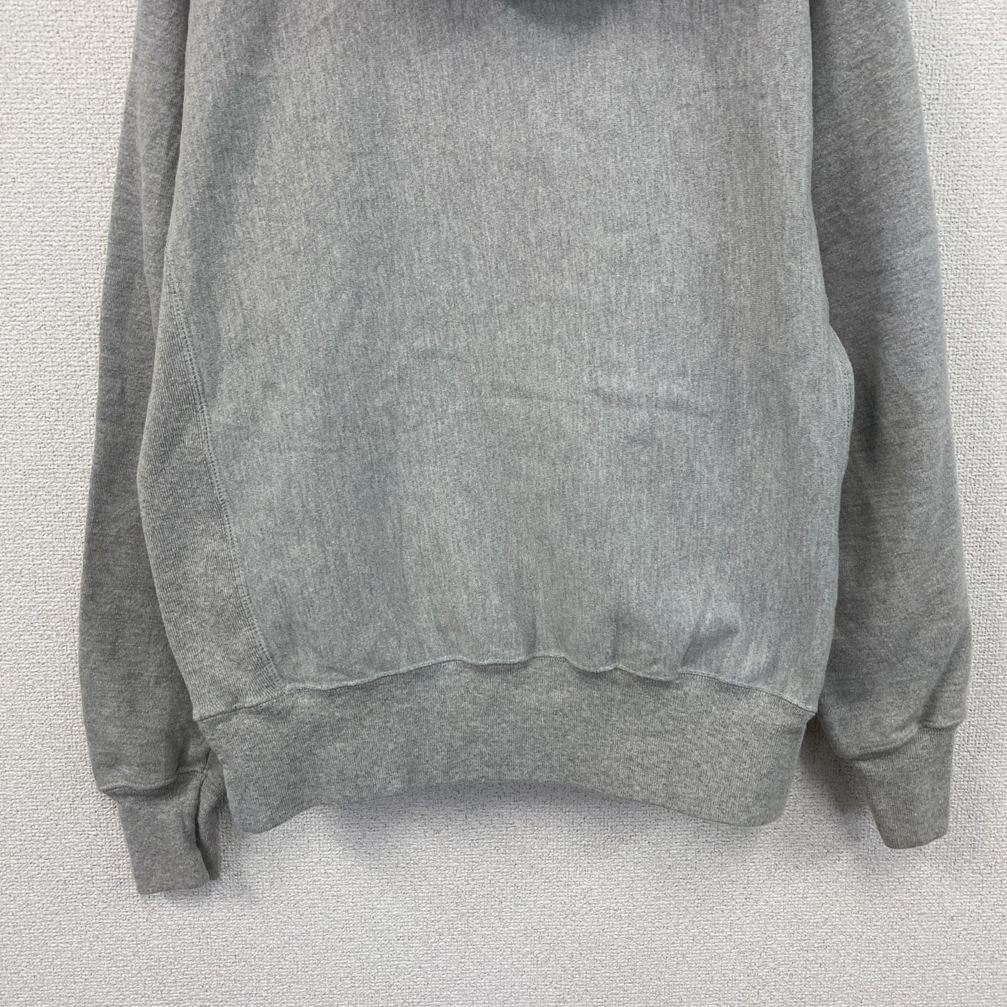 Champion　チャンピオン　リバースウィーブ　スウェットパーカー/フーディー　刺繡ロゴ　霜降りグレー　Mサイズ