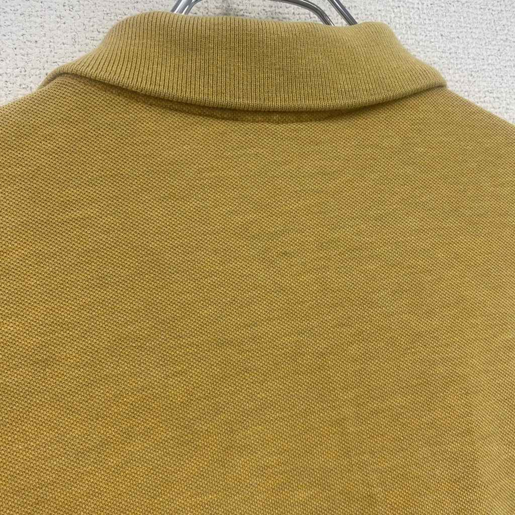 LACOSTE　ラコステ　半袖ポロシャツ　刺繍ロゴ　ワンポイント　黄色　イエロー　6サイズ