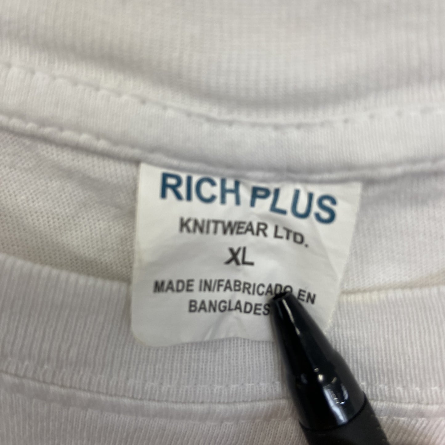 古着 used　RICHPLUS　半袖プリントTシャツ　BIER KING　クルーネック　カジュアルデザイン　白　レトロ　XLサイズ