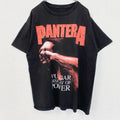 古着 used　PANTERA　パンテラ　半袖バンドプリントTシャツ　クルーネック　レトロデザイン　黒　ブラック　Lサイズ