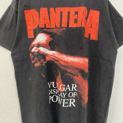 古着 used　PANTERA　パンテラ　半袖バンドプリントTシャツ　クルーネック　レトロデザイン　黒　ブラック　Lサイズ
