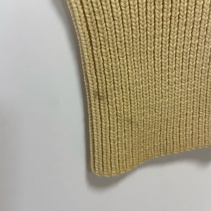 古着 used　60s　70s　レタードニットカーディガン　セーター　チェーン刺繡　ベージュ　ヴィンテージ