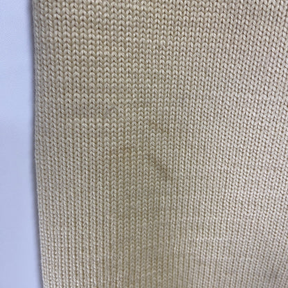 古着 used　60s　70s　レタードニットカーディガン　セーター　チェーン刺繡　ベージュ　ヴィンテージ