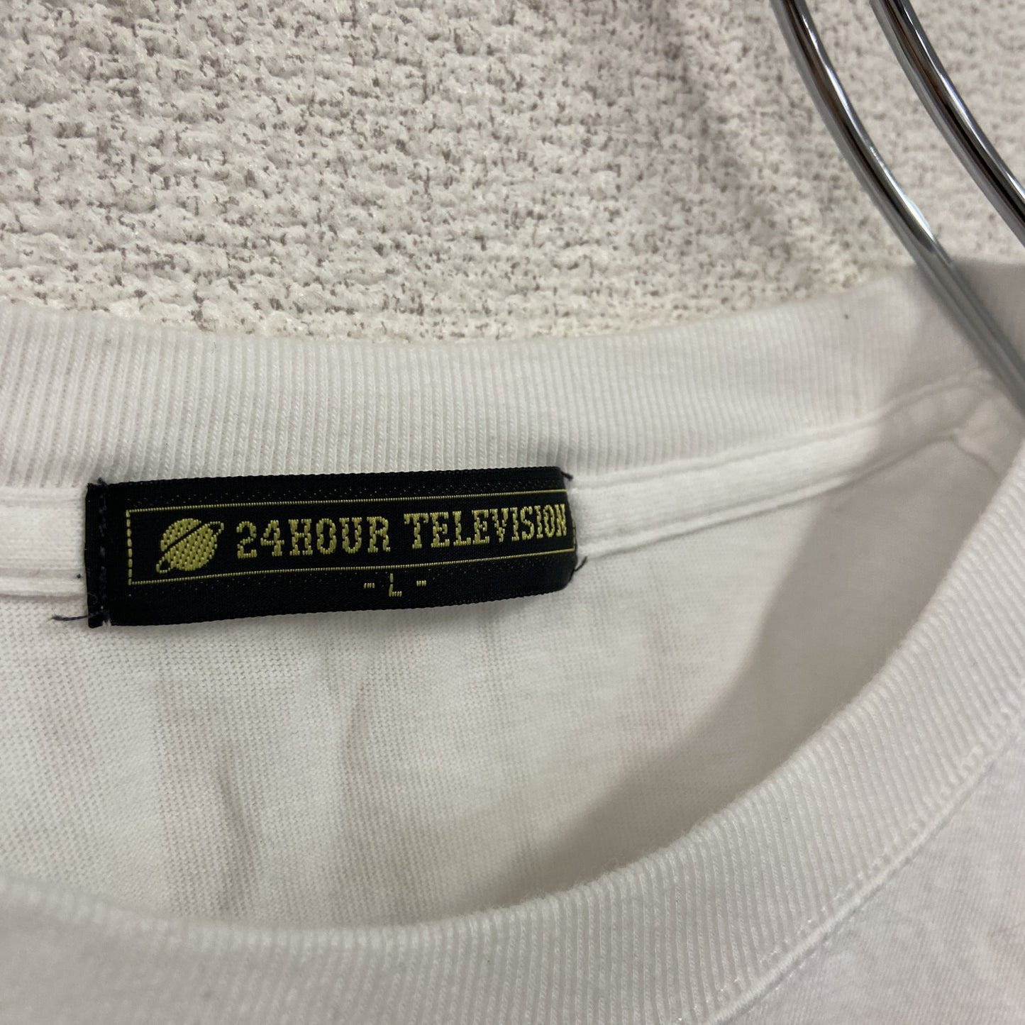 24HOUR TELEVISHON　24時間テレビ　半袖アニメプリントTシャツ　日テレ　名探偵コナン　白　ホワイト　Lサイズ