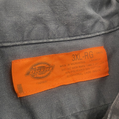 Dickies　ディッキーズ　半袖ワークシャツ　2つポケット　ワンポイント　黒　ブラック　3XLサイズ