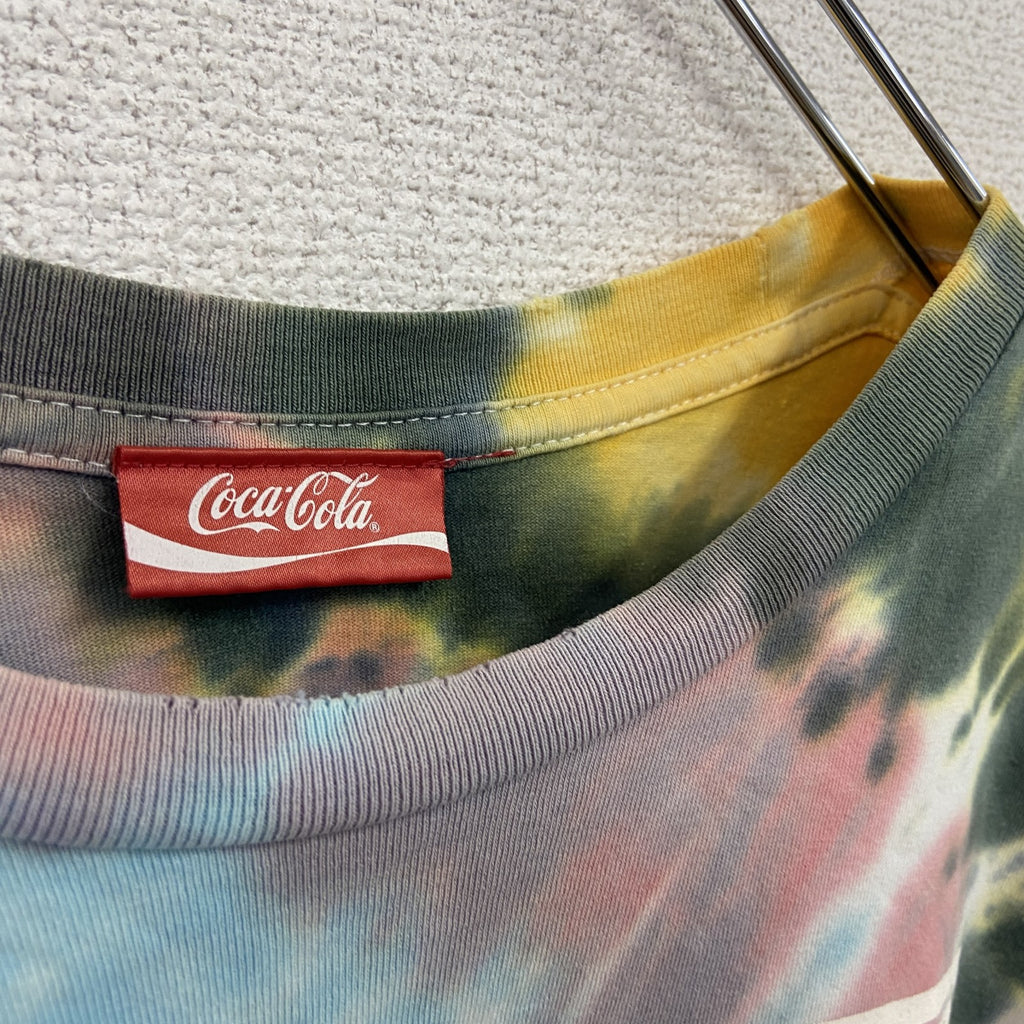 Coca Cola　コカ・コーラ　半袖プリントTシャツ　タイダイ柄　マルチカラー