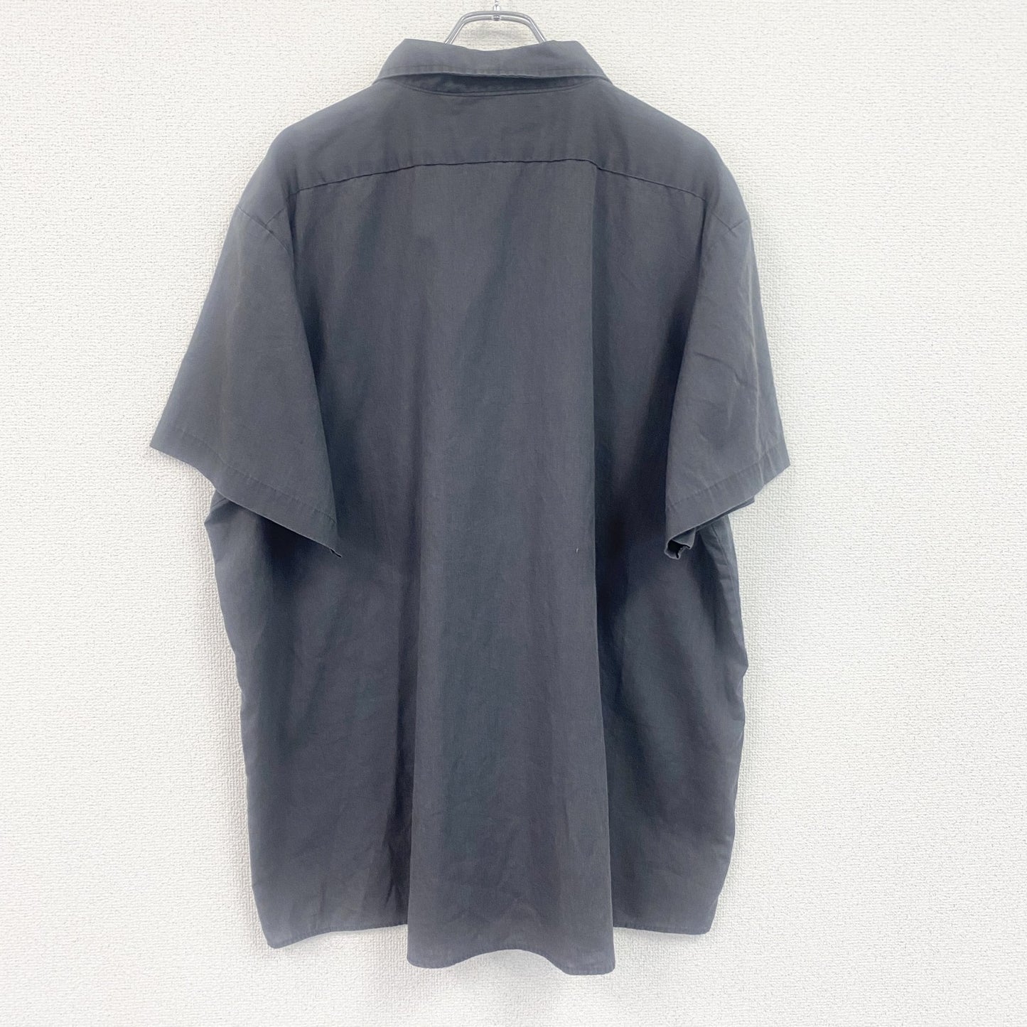 Dickies　ディッキーズ　半袖ワークシャツ　2つポケット　ワンポイント　黒　ブラック　3XLサイズ