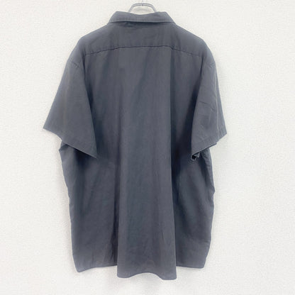 Dickies　ディッキーズ　半袖ワークシャツ　2つポケット　ワンポイント　黒　ブラック　3XLサイズ