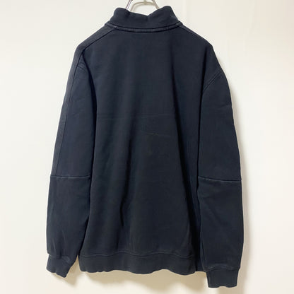 古着 used　PUMA プーマ　長袖フルジップワンポイントロゴ刺スウェット　トレーナー　ハイネック　ブラック　Lサイズ