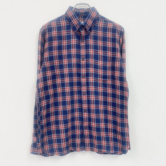 Brooks Brothers　ブルックスブラザーズ　長袖ボタンダウンシャツ　チェック柄　赤　レッド　紺　ネイビー　Mサイズ