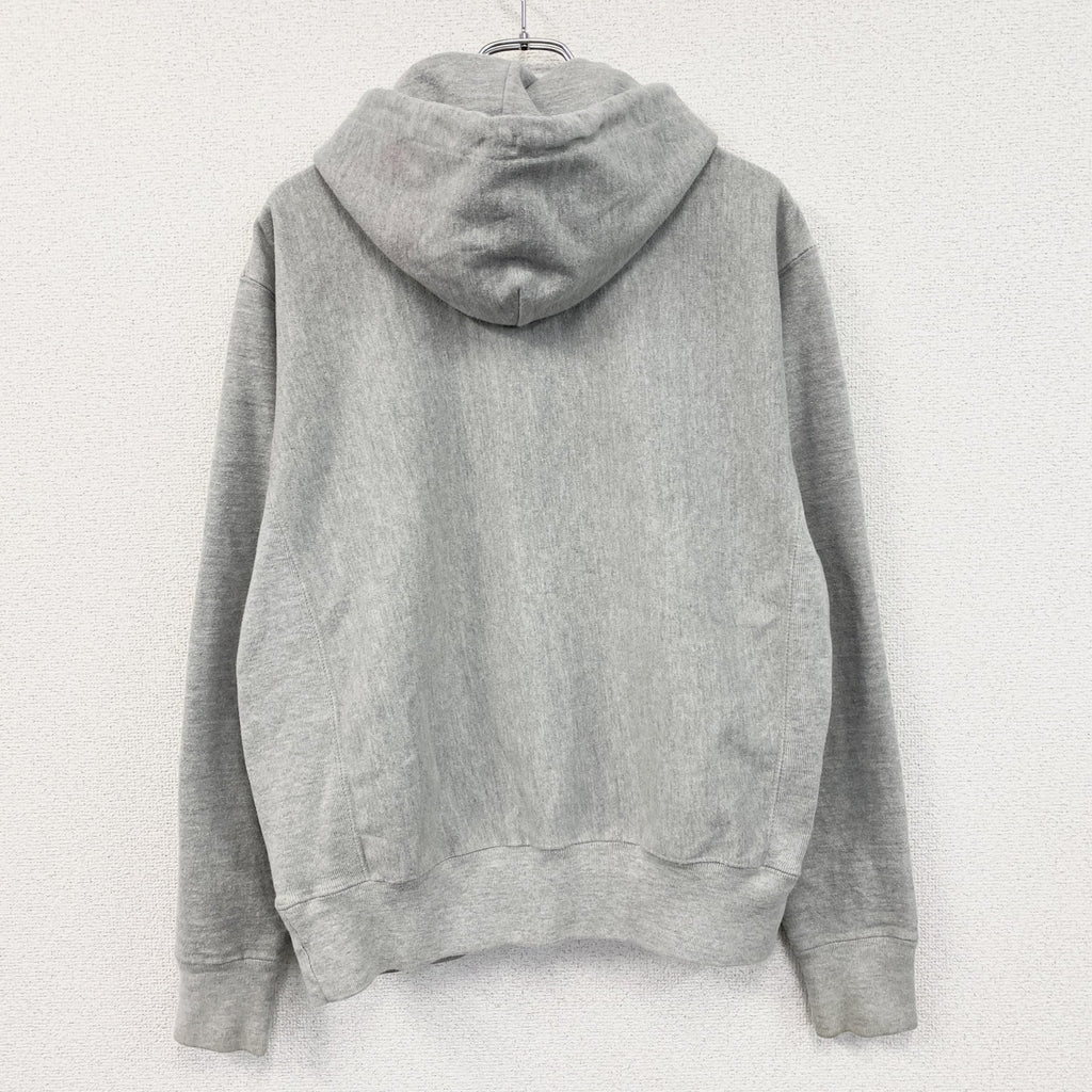 Champion　チャンピオン　リバースウィーブ　スウェットパーカー/フーディー　刺繡ロゴ　霜降りグレー　Mサイズ