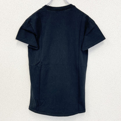 古着 used　BLOOD BROTHER　半袖プリントTシャツ　宇宙　クルーネック　カジュアルデザイン　黒　レトロ　Mサイズ
