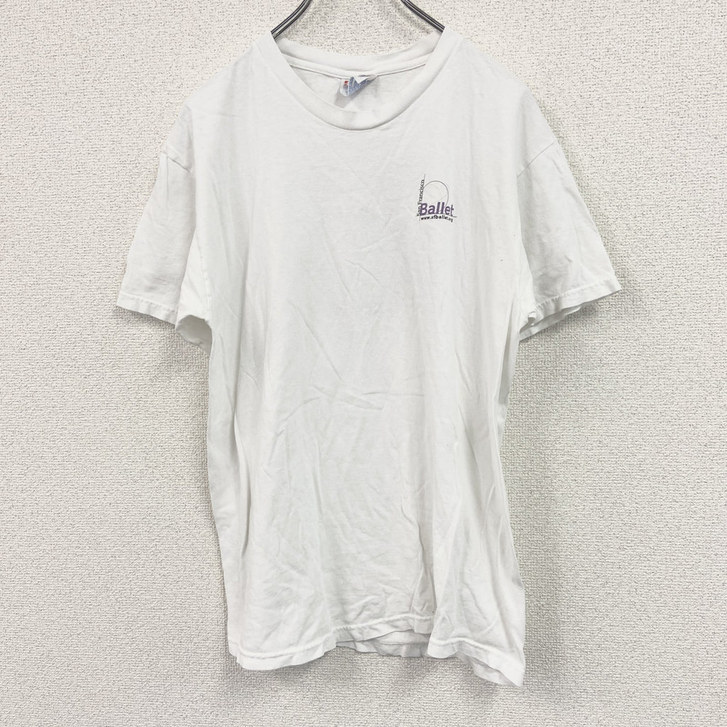 Hanes　ヘインズ　半袖プリントTシャツ　白　ホワイト　Mサイズ