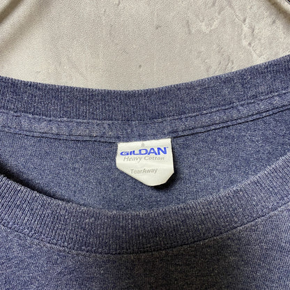 GILDAN　ギルダン　半袖プリントTシャツ　星条旗　USA　両面プリント　HERO　紺　ネイビー　XLサイズ