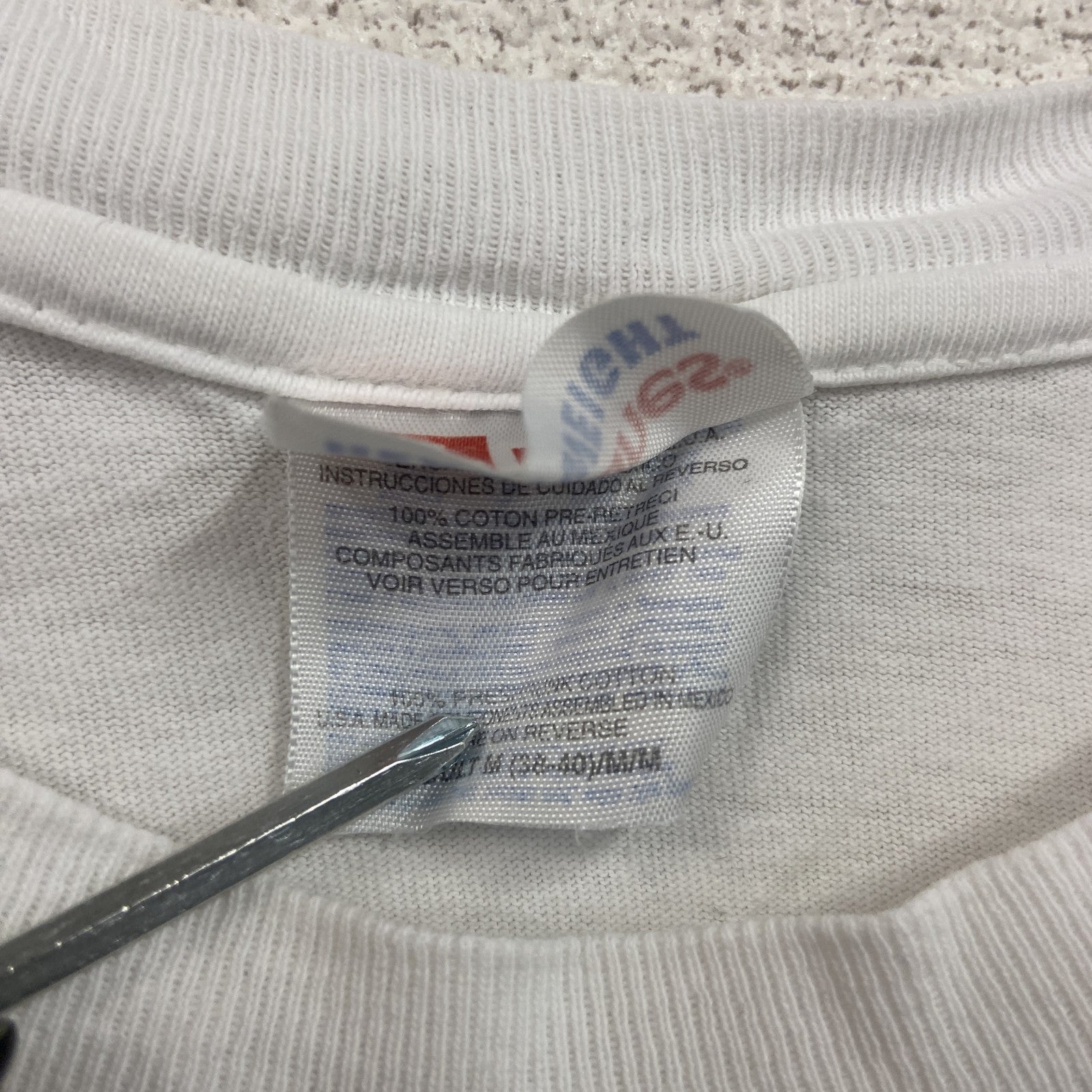 Hanes　ヘインズ　半袖プリントTシャツ　白　ホワイト　Mサイズ
