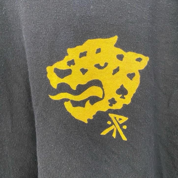 古着 used　ROARK RIVIVAL　ロアーク　半袖プリントTシャツ　ヒョウ　アニマル　動物　黒　ブラック　Mサイズ
