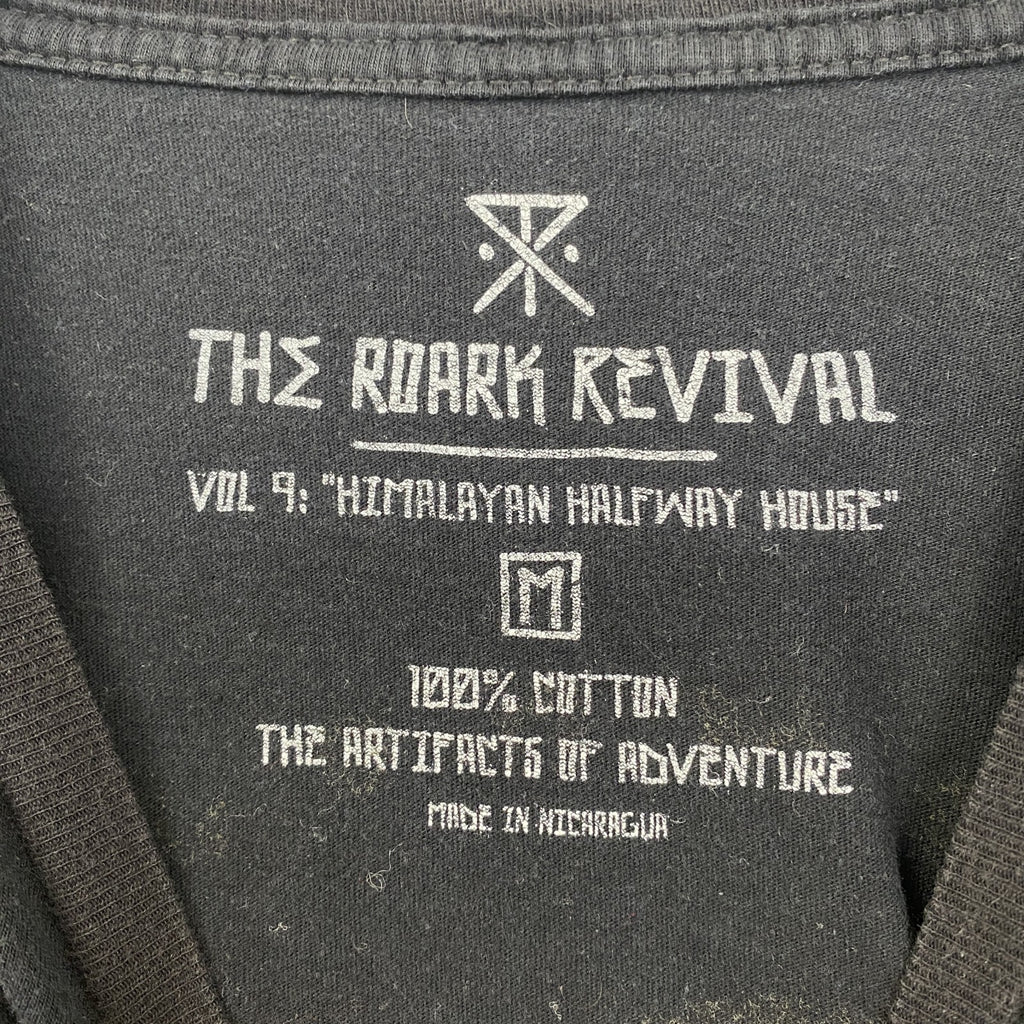 古着 used　ROARK RIVIVAL　ロアーク　半袖プリントTシャツ　ヒョウ　アニマル　動物　黒　ブラック　Mサイズ