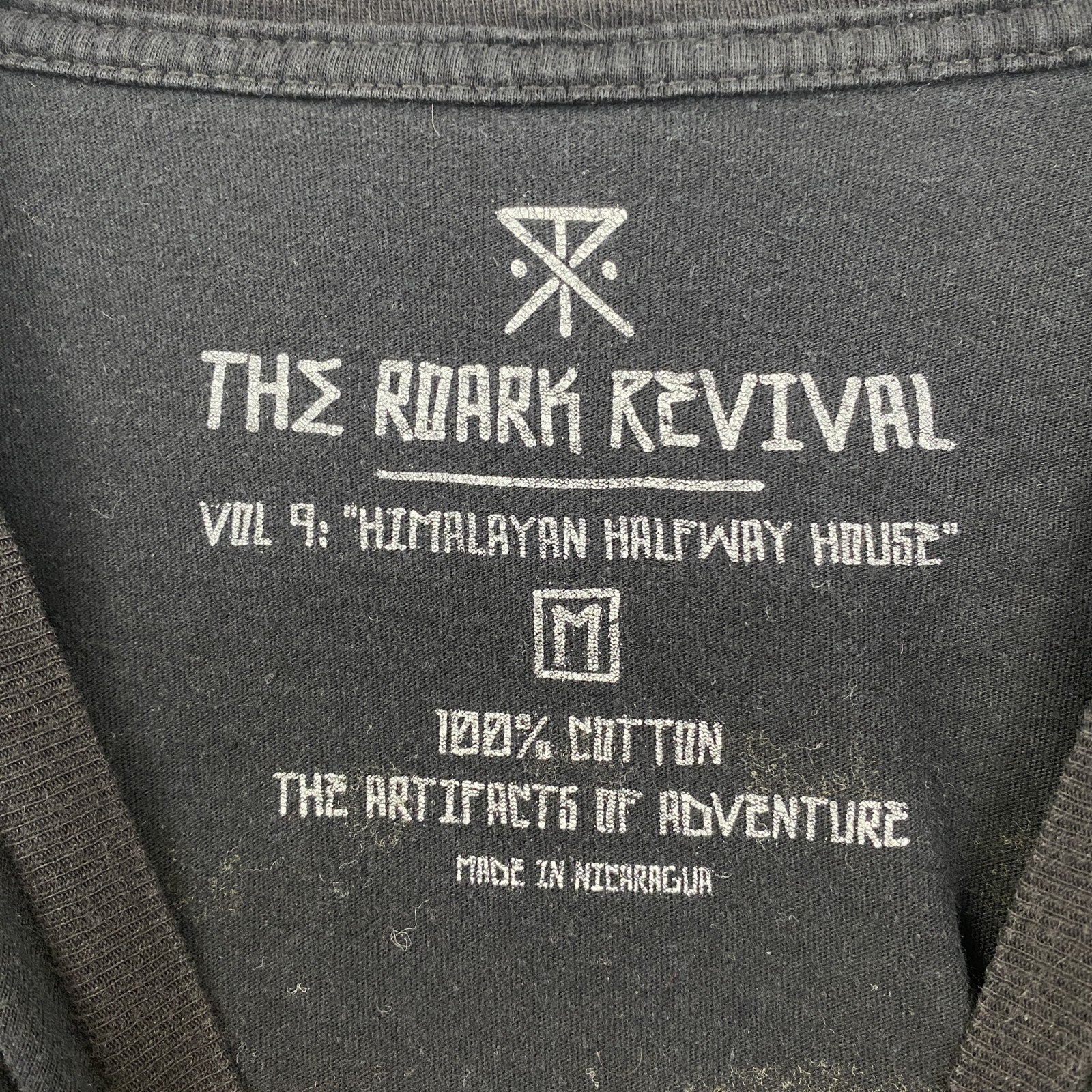 古着 used　ROARK RIVIVAL　ロアーク　半袖プリントTシャツ　ヒョウ　アニマル　動物　黒　ブラック　Mサイズ