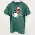 古着 used　riedaill　半袖プリントTシャツ　ビーバー　クルーネック　カジュアル　シティーボーイ　緑　レトロ　Sサイズ