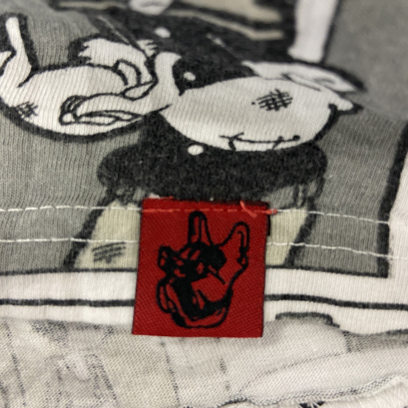 TROURBLE MAKER　POPEYE　ポパイ　半袖プリントTシャツ　総柄　アメコミ柄　白　黒　Mサイズ
