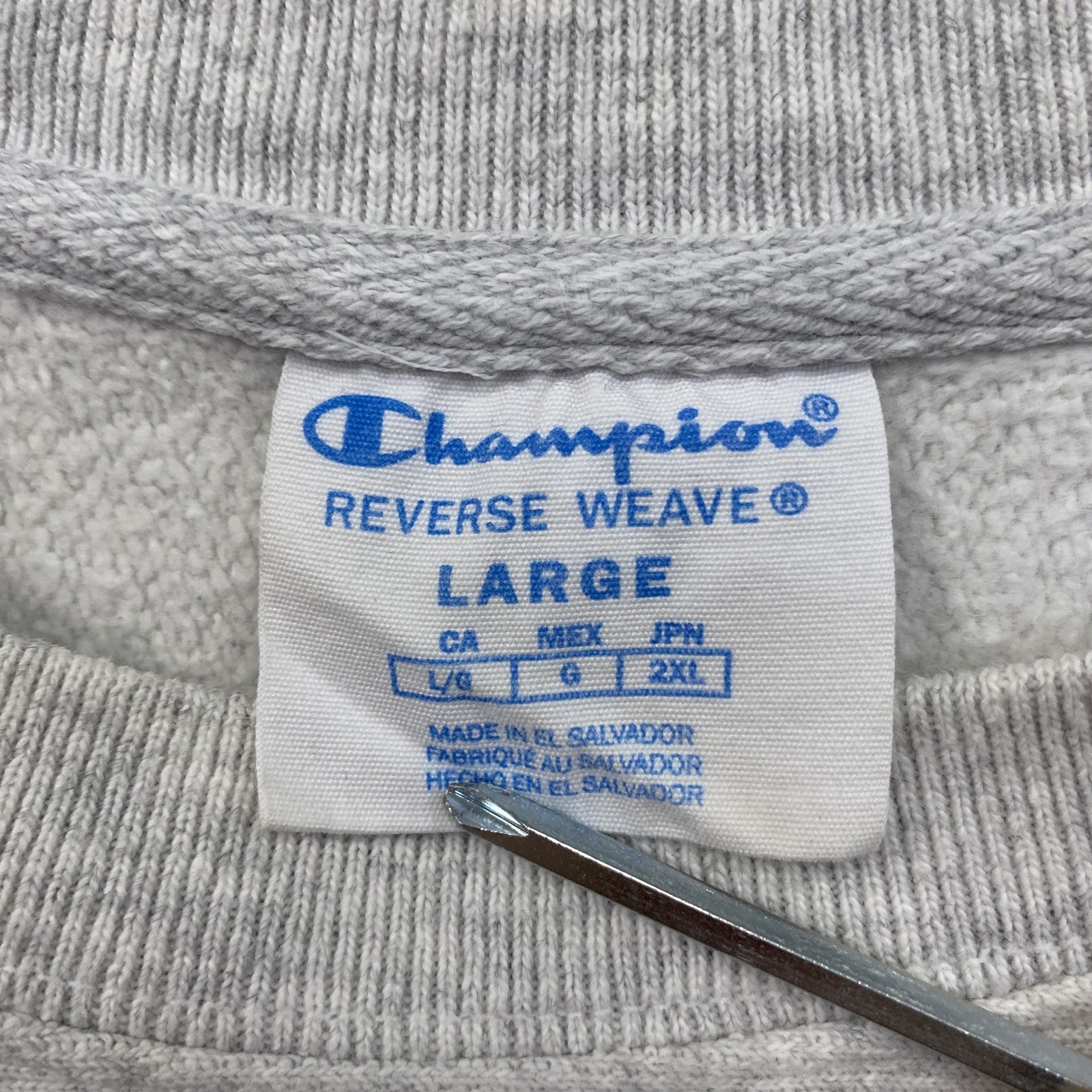 Champion　チャンピオン　リバースウィーブ　スウェット/トレーナー　カレッジプリント　霜降りグレー　Lサイズ