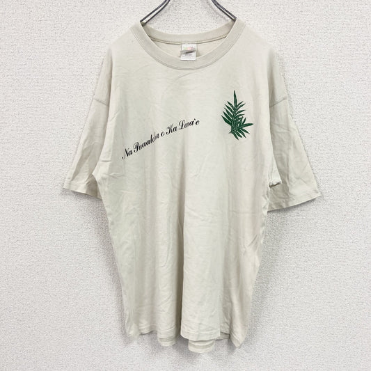 FRUIT OF THE LOOM　フルーツオブザルーム　半袖プリントTシャツ　ベージュ　Lサイズ