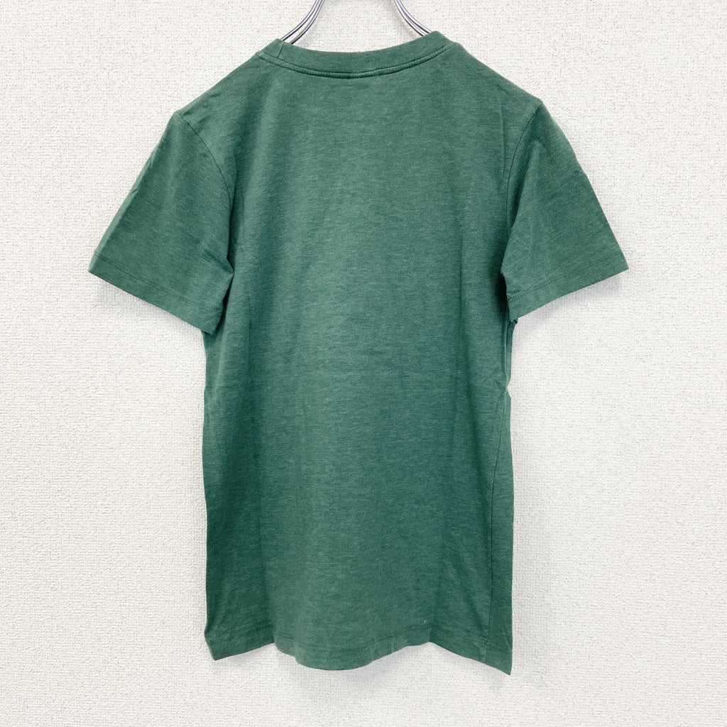 古着 used　riedaill　半袖プリントTシャツ　ビーバー　クルーネック　カジュアル　シティーボーイ　緑　レトロ　Sサイズ
