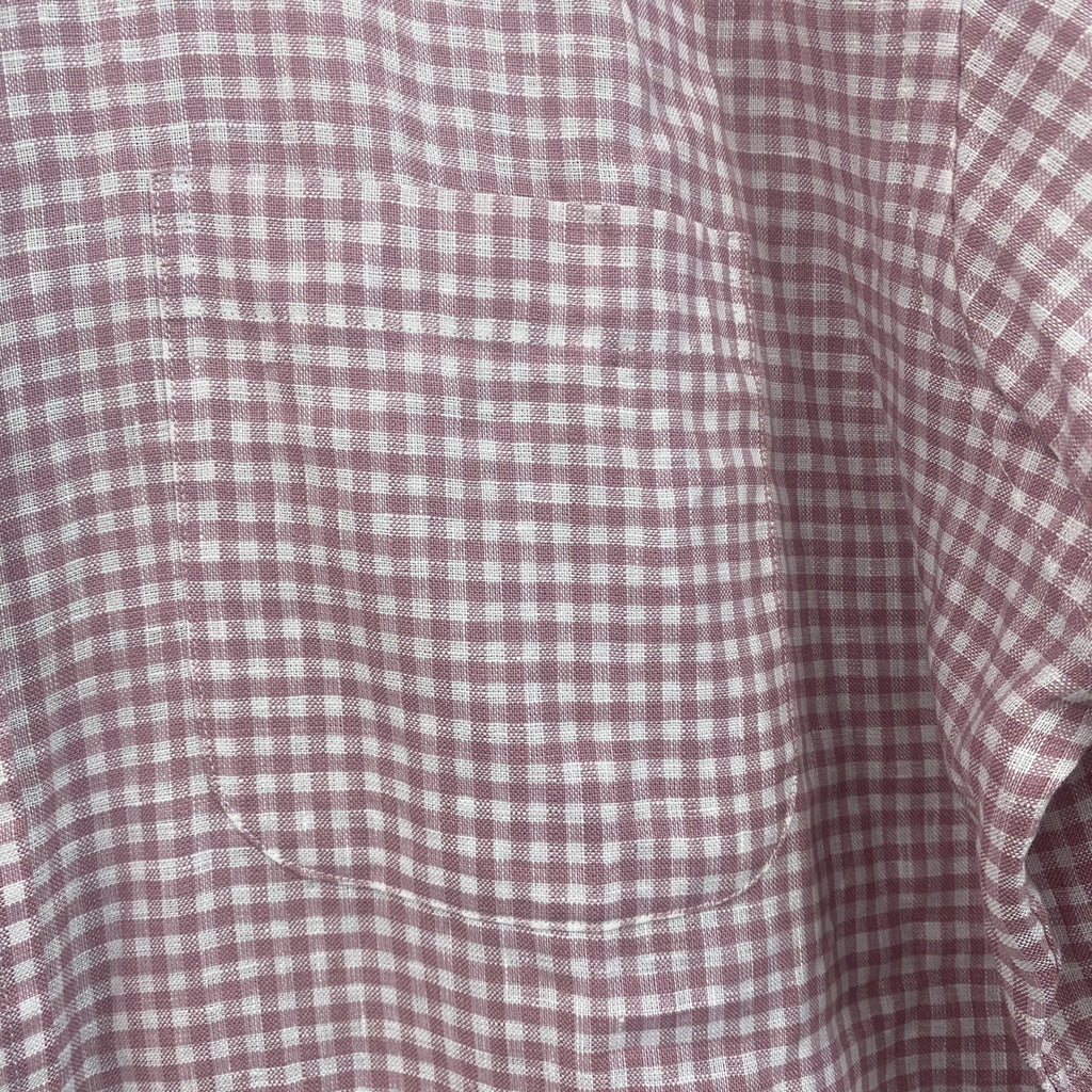 Brooks Brothers　ブルックスブラザーズ　長袖ボタンダウンシャツ　ギンガムチェック柄　ピンク　Lサイズ