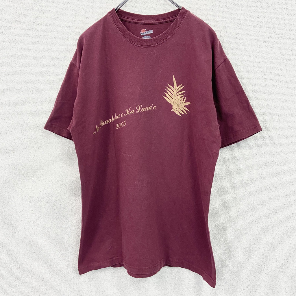 Hanes　ヘインズ　半袖プリントTシャツ　赤　レッド　Mサイズ