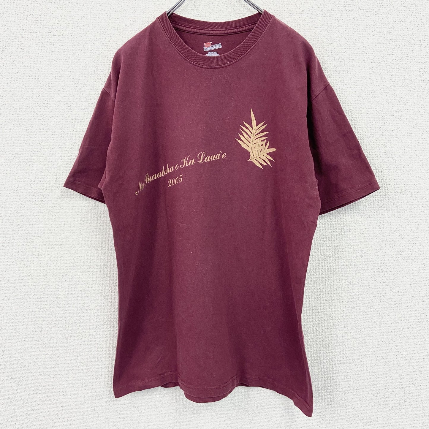 Hanes　ヘインズ　半袖プリントTシャツ　赤　レッド　Mサイズ