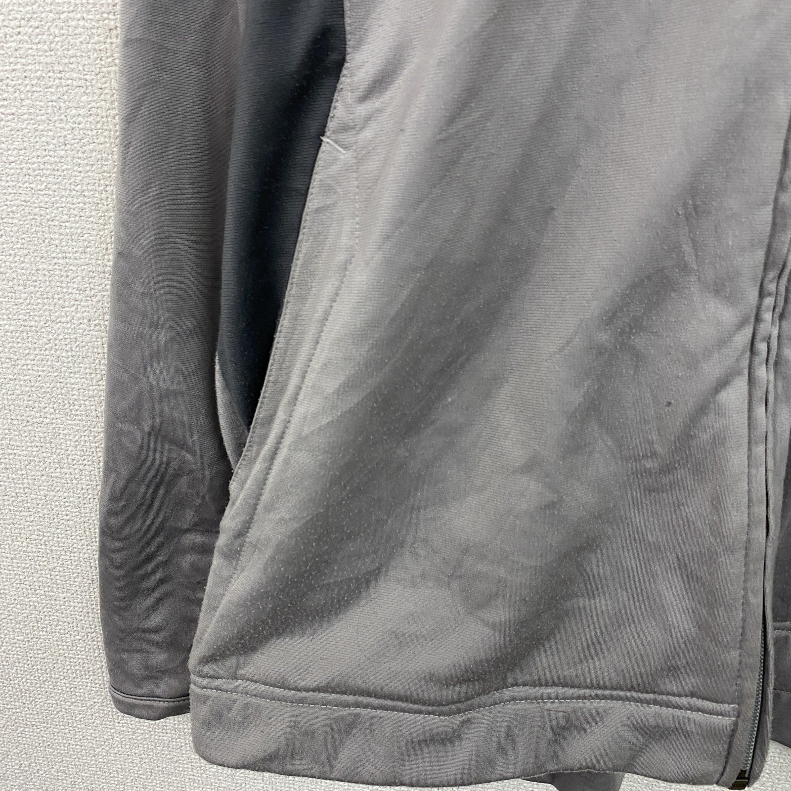 00s　NIKE　ナイキ　フルジップジャージパーカー　フード取り外し可能　ヴィンテージ　灰色　グレー　Mサイズ