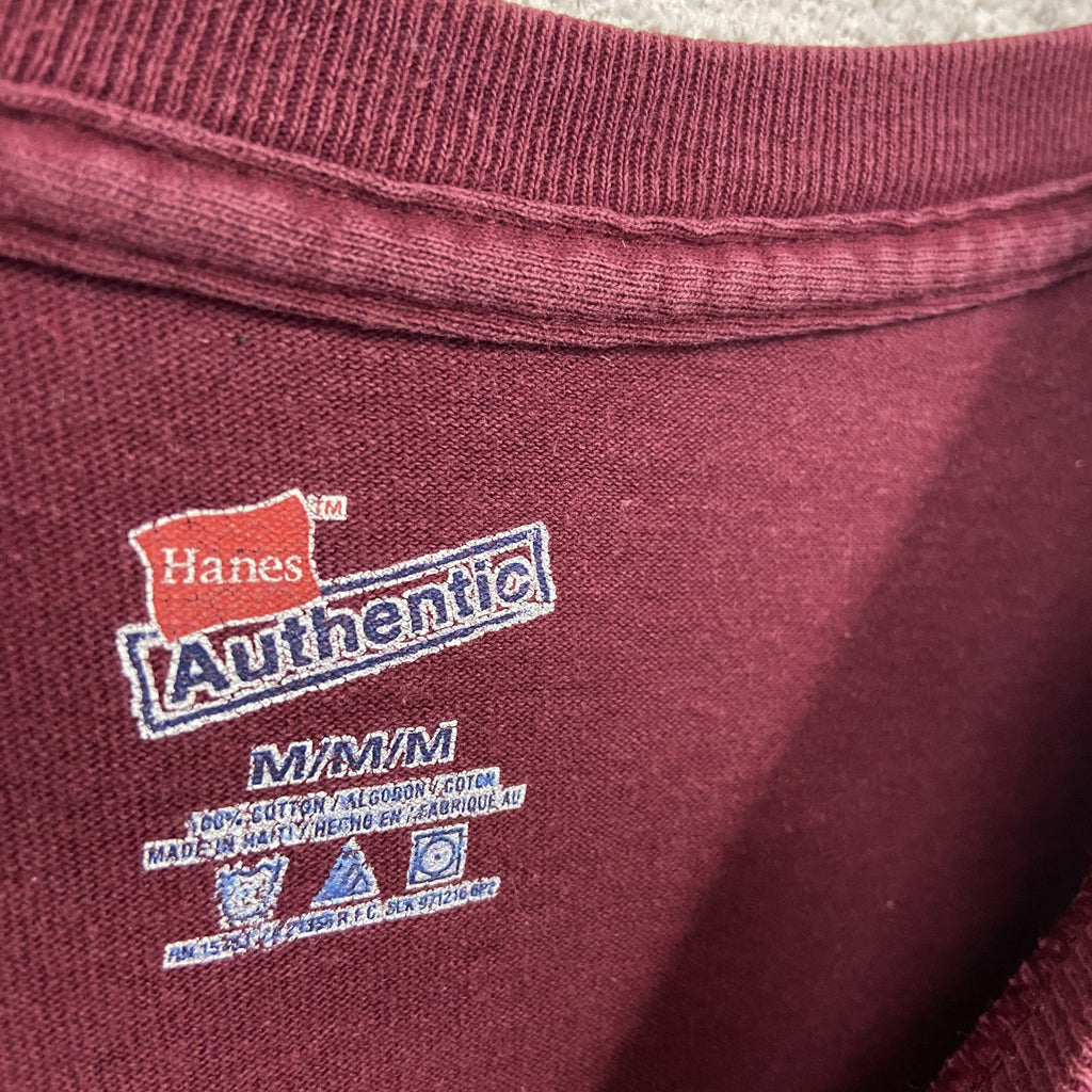 Hanes　ヘインズ　半袖プリントTシャツ　赤　レッド　Mサイズ