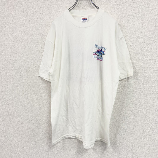 Hanes　ヘインズ　半袖プリントTシャツ　イルカ　白　ホワイト　Lサイズ