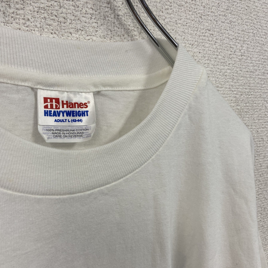Hanes　ヘインズ　半袖プリントTシャツ　イルカ　白　ホワイト　Lサイズ