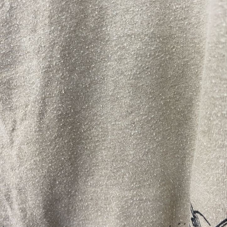 古着 used　VIRGULINO　半袖プリントTシャツ　馬　ホース　ブラジル　レトロデザイン　ベージュ　XLサイズ