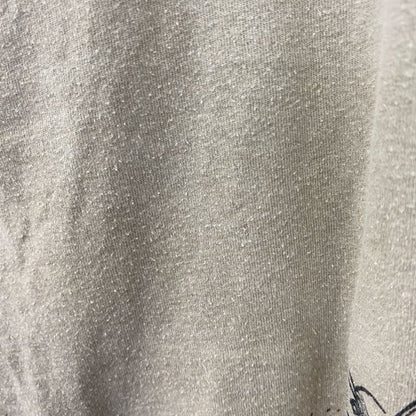 古着 used　VIRGULINO　半袖プリントTシャツ　馬　ホース　ブラジル　レトロデザイン　ベージュ　XLサイズ