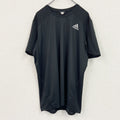 adidas　アディダス　半袖Tシャツ　パフォーマンスロゴ　切り替え　黒　ブラック