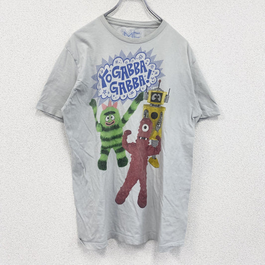 MF　YO GABBA GABBA　半袖プリントTシャツ　灰色　グレー　Lサイズ