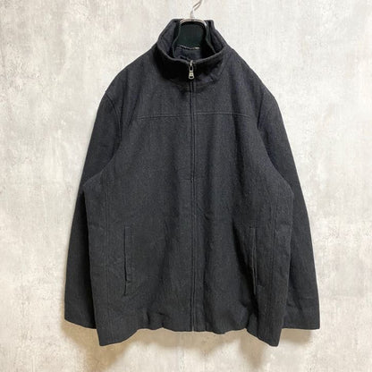古着 used　CalvinKlein　カルバンクライン　長袖ハイネックジップアップブルゾン　キルティング　黒　ブラック　Lサイズ