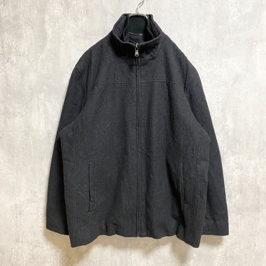 古着 used　CalvinKlein　カルバンクライン　長袖ハイネックジップアップブルゾン　キルティング　黒　ブラック　Lサイズ